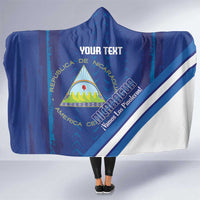 Custom Nicaragua Football Hooded Blanket Vamos Los Pinoleros