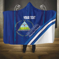 Custom Nicaragua Football Hooded Blanket Vamos Los Pinoleros