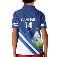 Custom Nicaragua Football Kid Polo Shirt Vamos Los Pinoleros
