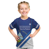 Custom Nicaragua Football Kid T Shirt Vamos Los Pinoleros