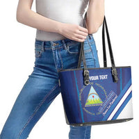 Custom Nicaragua Football Leather Tote Bag Vamos Los Pinoleros