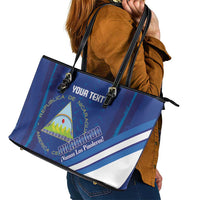 Custom Nicaragua Football Leather Tote Bag Vamos Los Pinoleros