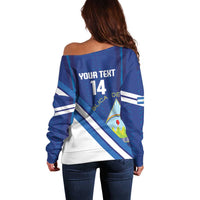 Custom Nicaragua Football Off Shoulder Sweater Vamos Los Pinoleros
