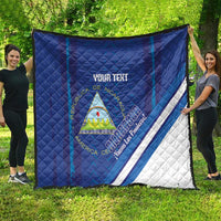 Custom Nicaragua Football Quilt Vamos Los Pinoleros