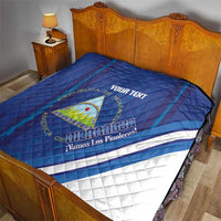 Custom Nicaragua Football Quilt Vamos Los Pinoleros