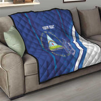 Custom Nicaragua Football Quilt Vamos Los Pinoleros