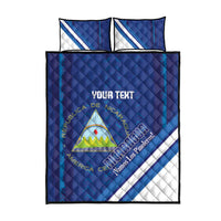 Custom Nicaragua Football Quilt Bed Set Vamos Los Pinoleros