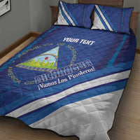 Custom Nicaragua Football Quilt Bed Set Vamos Los Pinoleros