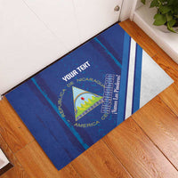 Custom Nicaragua Football Rubber Doormat Vamos Los Pinoleros