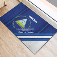 Custom Nicaragua Football Rubber Doormat Vamos Los Pinoleros
