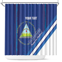 Custom Nicaragua Football Shower Curtain Vamos Los Pinoleros