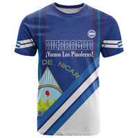 Custom Nicaragua Football T Shirt Vamos Los Pinoleros