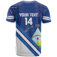 Custom Nicaragua Football T Shirt Vamos Los Pinoleros