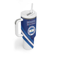 Custom Nicaragua Football Tumbler With Handle Vamos Los Pinoleros
