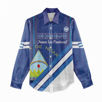 Custom Nicaragua Football Women Casual Shirt Vamos Los Pinoleros