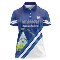 Custom Nicaragua Football Women Polo Shirt Vamos Los Pinoleros