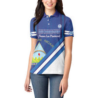 Custom Nicaragua Football Women Polo Shirt Vamos Los Pinoleros