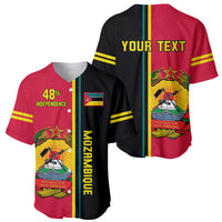 Personalised Independence Day Mozambique Baseball Jersey Muzambhiki Coat Of Arms - Wonder Print Shop