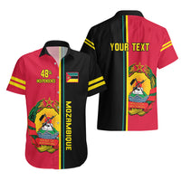 Personalised Independence Day Mozambique Hawaiian Shirt Muzambhiki Coat Of Arms - Wonder Print Shop