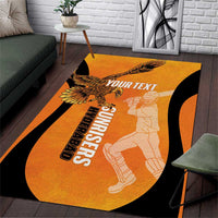 Custom Hyderabad India Cricket Area Rug Go Sunrisers Eagle