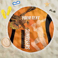 Custom Hyderabad India Cricket Beach Blanket Go Sunrisers Eagle
