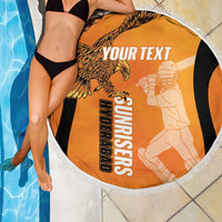 Custom Hyderabad India Cricket Beach Blanket Go Sunrisers Eagle