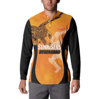 Custom Hyderabad India Cricket Button Sweatshirt Go Sunrisers Eagle