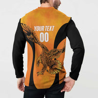 Custom Hyderabad India Cricket Button Sweatshirt Go Sunrisers Eagle