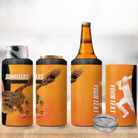 Custom Hyderabad India Cricket 4 in 1 Can Cooler Tumbler Go Sunrisers Eagle