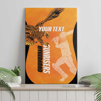 Custom Hyderabad India Cricket Canvas Wall Art Go Sunrisers Eagle