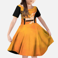 Custom Hyderabad India Cricket Family Matching Tank Maxi Dress and Hawaiian Shirt Go Sunrisers Eagle