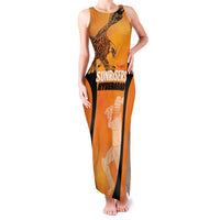 Custom Hyderabad India Cricket Family Matching Tank Maxi Dress and Hawaiian Shirt Go Sunrisers Eagle