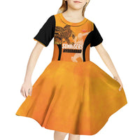 Custom Hyderabad India Cricket Kid Short Sleeve Dress Go Sunrisers Eagle