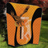 Custom Hyderabad India Cricket Quilt Go Sunrisers Eagle