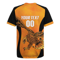 Custom Hyderabad India Cricket Rugby Jersey Go Sunrisers Eagle