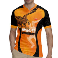 Custom Hyderabad India Cricket Rugby Jersey Go Sunrisers Eagle