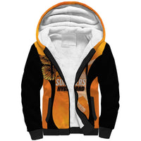 Custom Hyderabad India Cricket Sherpa Hoodie Go Sunrisers Eagle