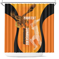 Custom Hyderabad India Cricket Shower Curtain Go Sunrisers Eagle