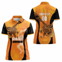 Custom Hyderabad India Cricket Women Polo Shirt Go Sunrisers Eagle