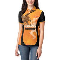 Custom Hyderabad India Cricket Women Polo Shirt Go Sunrisers Eagle