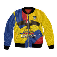 Personalised Colombia Independence Day Bomber Jacket 1810 Libertad y Orden