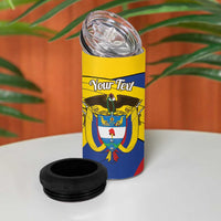 Personalised Colombia Independence Day 4 in 1 Can Cooler Tumbler 1810 Libertad y Orden