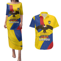 Personalised Colombia Independence Day Couples Matching Puletasi and Hawaiian Shirt 1810 Libertad y Orden
