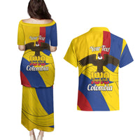 Personalised Colombia Independence Day Couples Matching Puletasi and Hawaiian Shirt 1810 Libertad y Orden