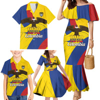 Personalised Colombia Independence Day Family Matching Mermaid Dress and Hawaiian Shirt 1810 Libertad y Orden