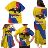 Personalised Colombia Independence Day Family Matching Puletasi and Hawaiian Shirt 1810 Libertad y Orden