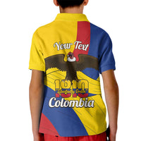 Personalised Colombia Independence Day Kid Polo Shirt 1810 Libertad y Orden