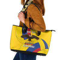 Personalised Colombia Independence Day Leather Tote Bag 1810 Libertad y Orden