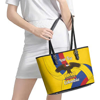 Personalised Colombia Independence Day Leather Tote Bag 1810 Libertad y Orden