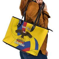 Personalised Colombia Independence Day Leather Tote Bag 1810 Libertad y Orden